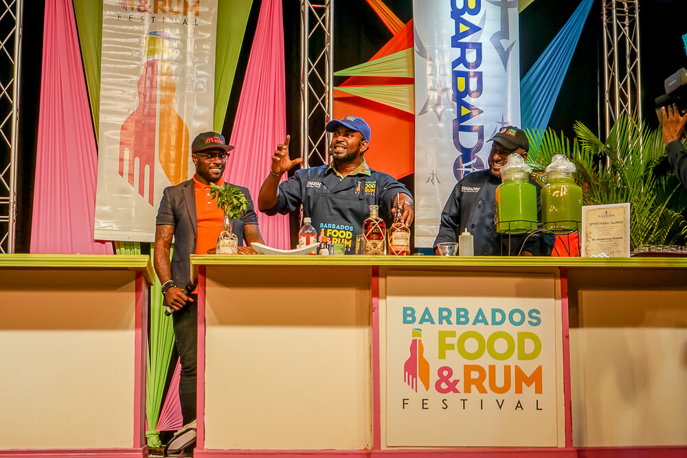 Food & Rum Festival Barbados - Bühne mit Cocktail Show