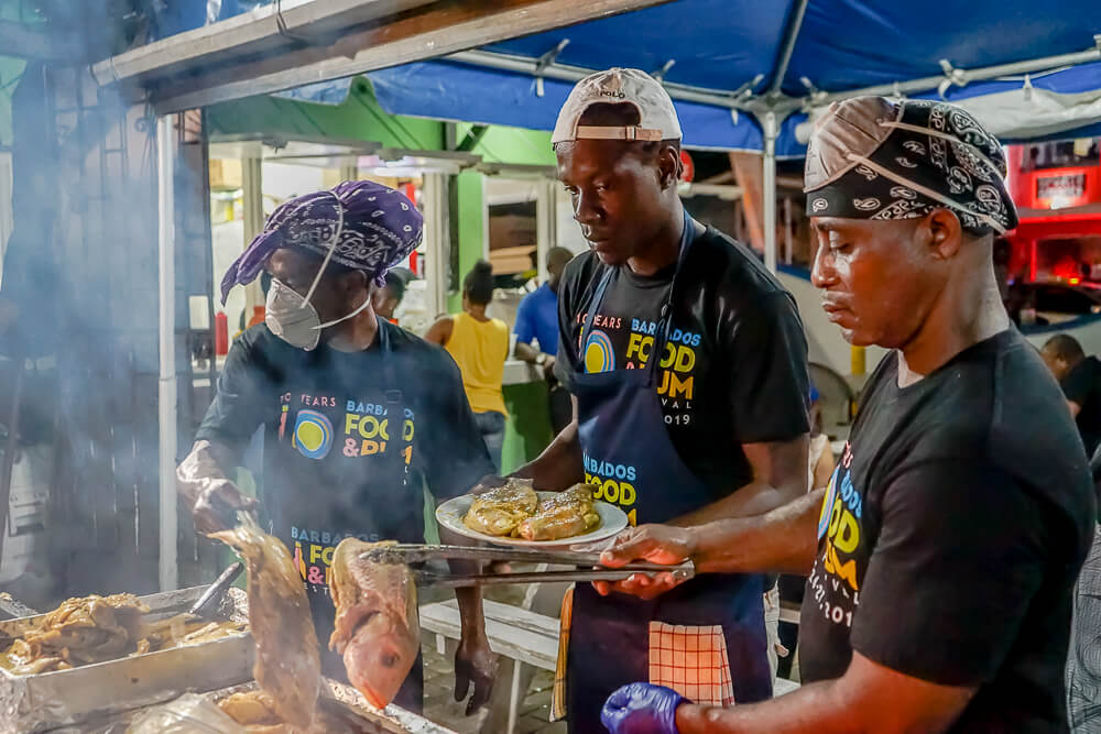 Food & Rum Festival Barbados - Grillen in Oistins