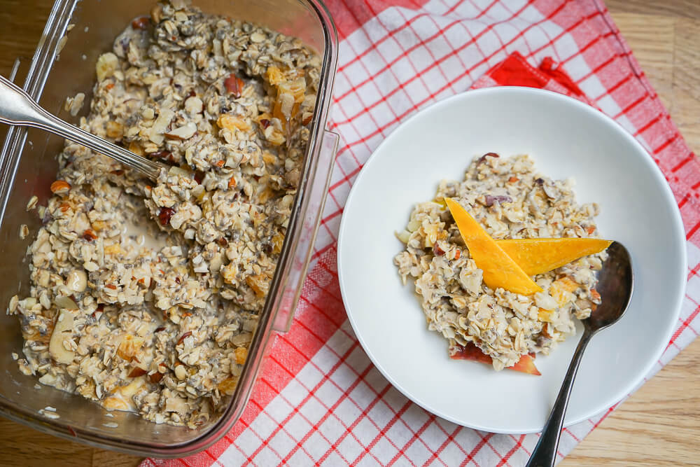 Meal Prep Frühstück - Feines Bircher Müsli für die ganze Woche