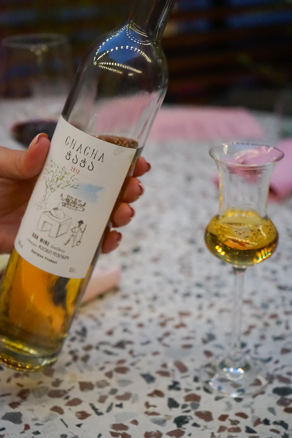g.Vino Hotel & Restaurant Tiflis - Chacha zum Abschluss muss sein