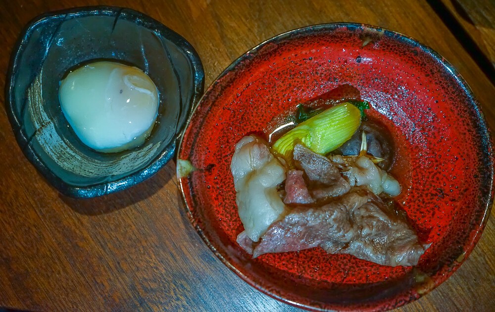 Zenkichi Restaurant Berlin - Onsenei mit Kobebeef