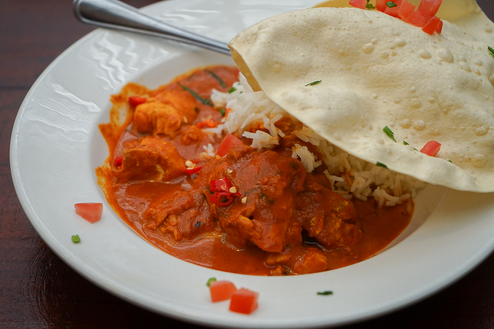 Cafe Roux, Noordhoek - scharfes Fisch Curry mit Reis