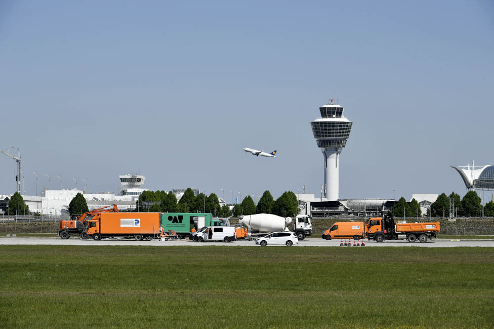Flughafen München - Startbahn Wechsel wegen Baumaßnahmen