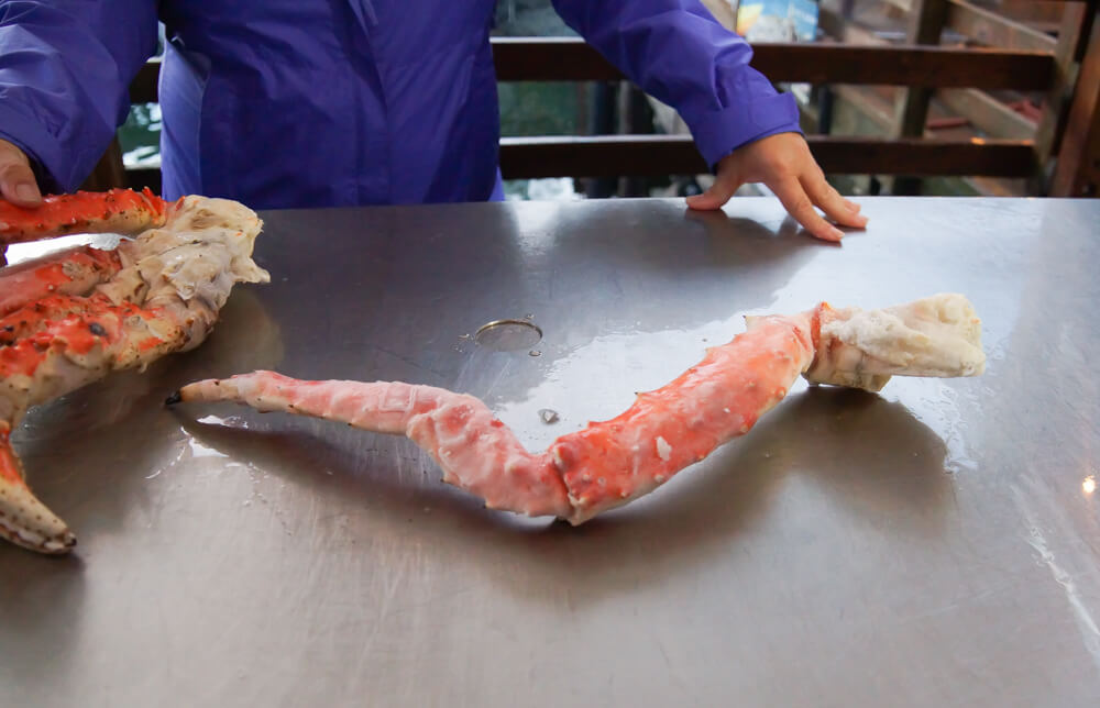 Tracy’s King Crab Shack, Juneau - gefrorene King Crabs