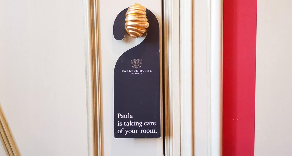 Carlton Hotel St.Moritz - who is cleaning your Room?