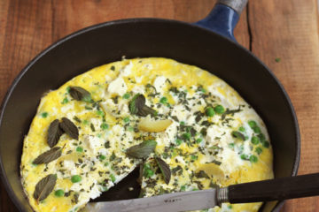 Erbsen-Minze-Frittata zum Frühstück