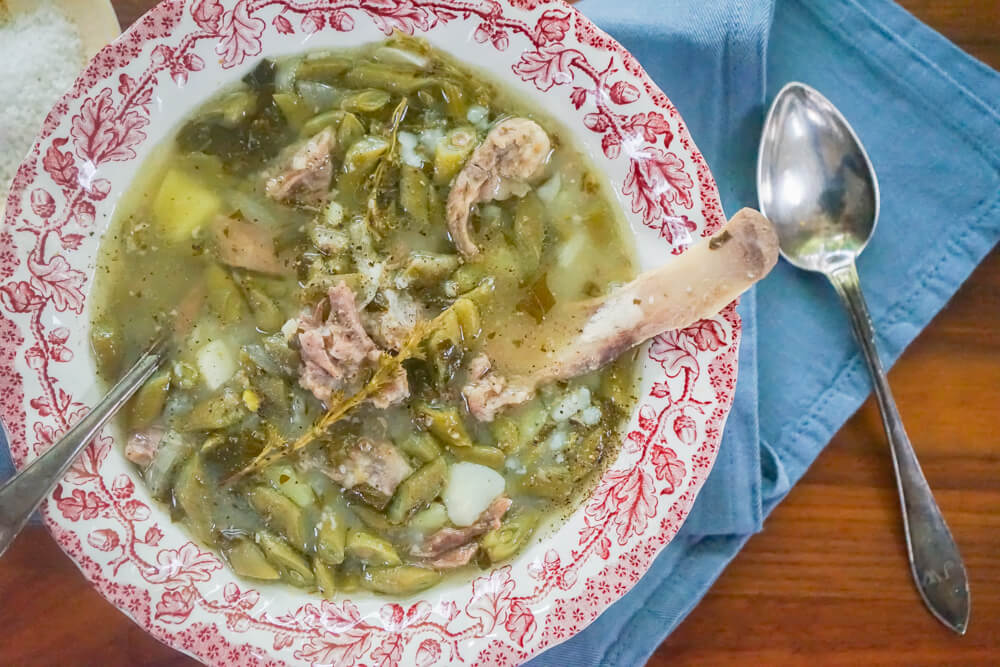 Grüne Bohnensuppe mit Rippchen 2