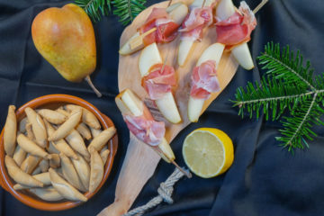 Marinierte Birnenspalten in Original Serrano-Schinken 2