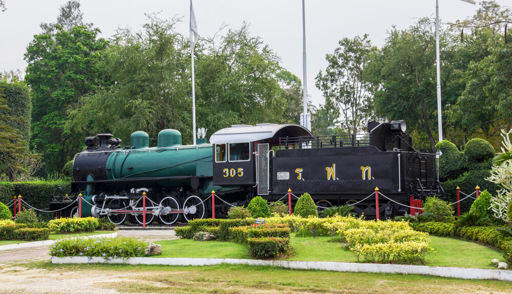 Hua Hin Bahnhof, Thailand - alter Zug