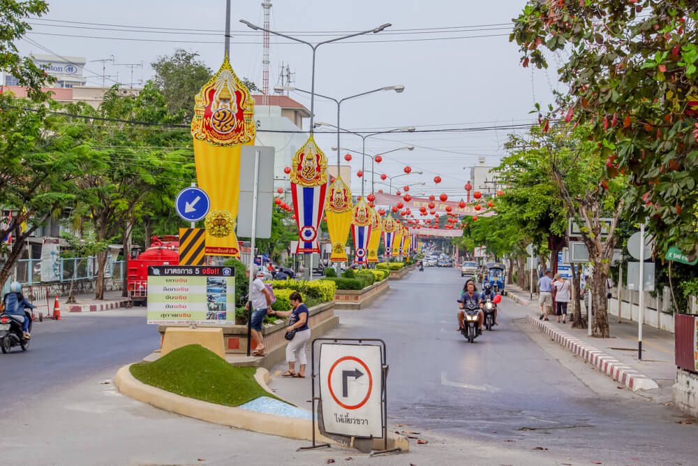 Hua Hin, Thailand - Straße zum Bahnhof