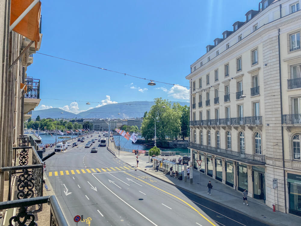 Hotel Bristol Genf - Sicht vom Balkon